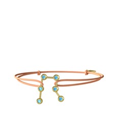 Gemini Bileklik - Akuamarin 18 ayar altın bileklik #gd9bji