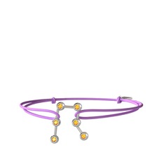 Sitrin 8 ayar beyaz altın bileklik