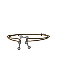 Gemini Bileklik - Swarovski 925 ayar siyah rodyum kaplama gümüş bileklik #j7lcaw
