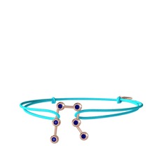 Lab safir 14 ayar rose altın bileklik
