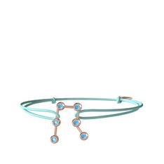 Gemini Bileklik - Akuamarin 925 ayar rose altın kaplama gümüş bileklik #kwzx1m