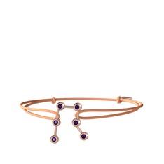 Gemini Bileklik - Ametist 18 ayar rose altın bileklik #l3125
