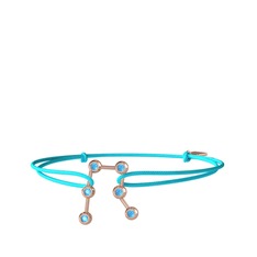 Gemini Bileklik - Akuamarin 925 ayar rose altın kaplama gümüş bileklik #n2qo3u