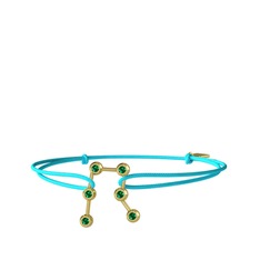 Gemini Bileklik - Yeşil kuvars 925 ayar altın kaplama gümüş bileklik #o1xp6p