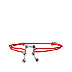 Gemini Bileklik - Ametist 14 ayar beyaz altın bileklik #p7tkoo