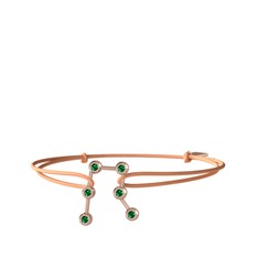 Gemini Bileklik - Yeşil kuvars 18 ayar rose altın bileklik #qjb3ls