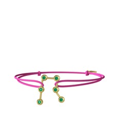 Gemini Bileklik - Kök zümrüt 14 ayar altın bileklik #rqmxpp