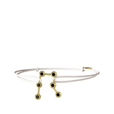 Gemini Bileklik - Siyah zirkon 18 ayar altın bileklik #rw0d5z