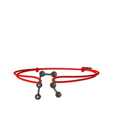 Peridot 925 ayar siyah rodyum kaplama gümüş bileklik