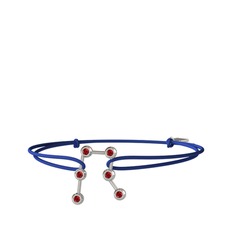Garnet 14 ayar beyaz altın bileklik