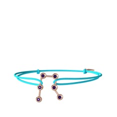 Gemini Bileklik - Ametist 8 ayar rose altın bileklik #y8l3kj