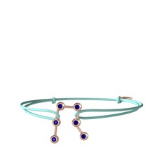 Lab safir 8 ayar rose altın bileklik