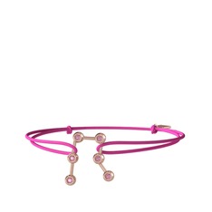 Gemini Bileklik - Pembe kuvars 14 ayar rose altın bileklik #zldd2x