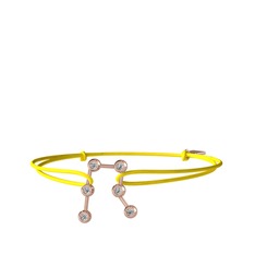 Gemini Bileklik - Beyaz zirkon 18 ayar rose altın bileklik #zreodf