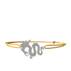 Ejderha Bileklik - 8 ayar beyaz altın bileklik #tegx7g