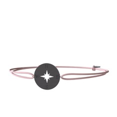 Vasco Pusula Bileklik - 925 ayar siyah rodyum kaplama gümüş bileklik #10p2twa