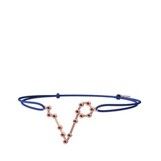 Pisces Bileklik - Garnet 8 ayar rose altın bileklik #10bqmr6