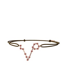 Pisces Bileklik - Garnet 8 ayar rose altın bileklik #10mqkky
