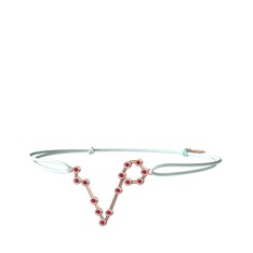 Pisces Bileklik - Rodolit garnet 18 ayar rose altın bileklik #10p6a9v