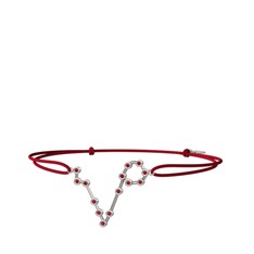 Pisces Bileklik - Garnet 14 ayar beyaz altın bileklik #11l6odn