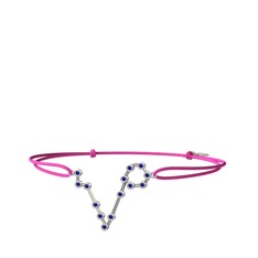 Pisces Bileklik - Lab safir 18 ayar beyaz altın bileklik #12f6g8x