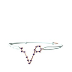 Pisces Bileklik - Lab safir 18 ayar rose altın bileklik #13d8oxk