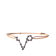 Pisces Bileklik - Kök yakut 925 ayar siyah rodyum kaplama gümüş bileklik #14ev1tk