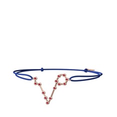 Pisces Bileklik - Rodolit garnet 925 ayar rose altın kaplama gümüş bileklik #16k58t5