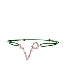 Pisces Bileklik - Pembe kuvars 14 ayar rose altın bileklik #185udhp