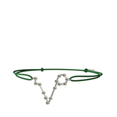 Pisces Bileklik - Peridot 8 ayar beyaz altın bileklik #186gehp