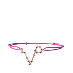Pisces Bileklik - Garnet 8 ayar rose altın bileklik #18ev41s