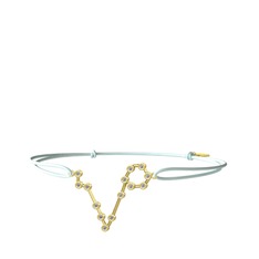 Pisces Bileklik - Beyaz zirkon 925 ayar altın kaplama gümüş bileklik #19rfu2b