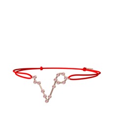 Pembe kuvars 8 ayar rose altın bileklik
