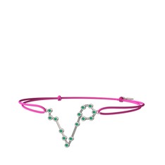 Pisces Bileklik - Kök zümrüt 925 ayar gümüş bileklik #1adexms