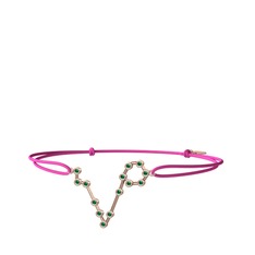 Pisces Bileklik - Yeşil kuvars 8 ayar rose altın bileklik #1aglz55