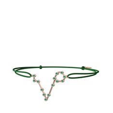 Pisces Bileklik - Kök zümrüt 18 ayar rose altın bileklik #1bese50