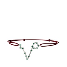 Pisces Bileklik - Yeşil kuvars 18 ayar beyaz altın bileklik #1bot4ve