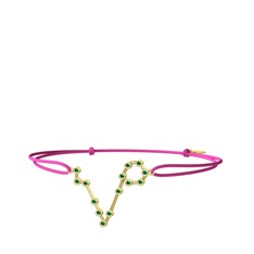 Yeşil kuvars 18 ayar altın bileklik