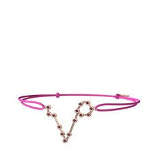 Pisces Bileklik - Kök yakut 8 ayar rose altın bileklik #1ek799v