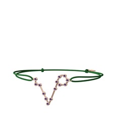 Pisces Bileklik - Ametist 18 ayar rose altın bileklik #1g1qham