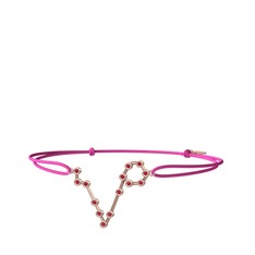 Pisces Bileklik - Rodolit garnet 8 ayar rose altın bileklik #1gfem9e