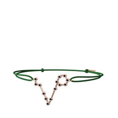 Pisces Bileklik - Siyah zirkon 18 ayar rose altın bileklik #1gfjomf