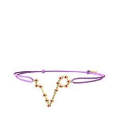 Pisces Bileklik - Rodolit garnet 14 ayar altın bileklik #1gzphua