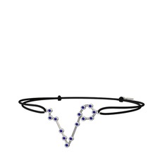 Pisces Bileklik - Lab safir 18 ayar beyaz altın bileklik #1h0hz62