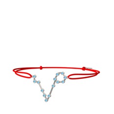 Pisces Bileklik - Akuamarin 8 ayar beyaz altın bileklik #1ic7g0x