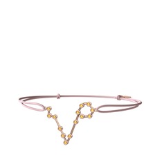 Pisces Bileklik - Sitrin 925 ayar rose altın kaplama gümüş bileklik #1koda2b