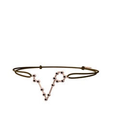 Pisces Bileklik - Siyah zirkon 18 ayar rose altın bileklik #1l1sl81