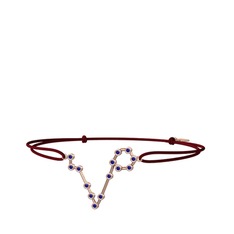 Lab safir 18 ayar rose altın bileklik