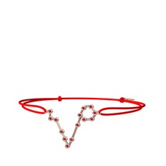 Rodolit garnet 14 ayar rose altın bileklik