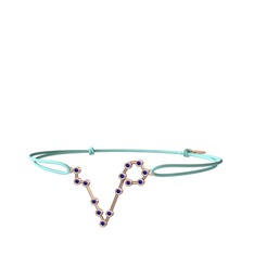 Pisces Bileklik - Lab safir 18 ayar rose altın bileklik #1n7hnde